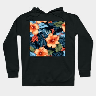 Hibiscus Flowers Pattern 1 Hoodie